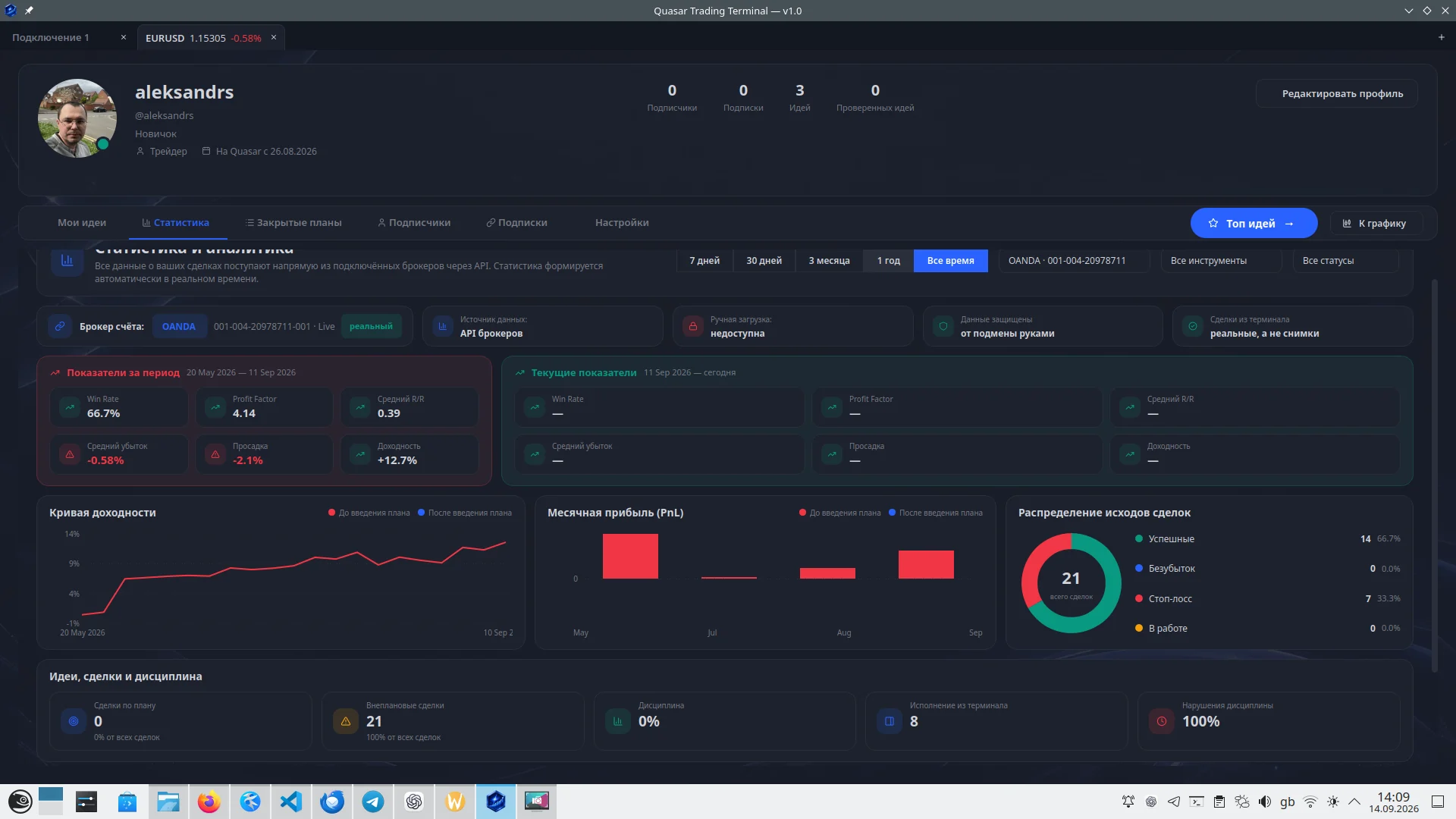 Quasar Trading Terminal screenshot — 5 of 20